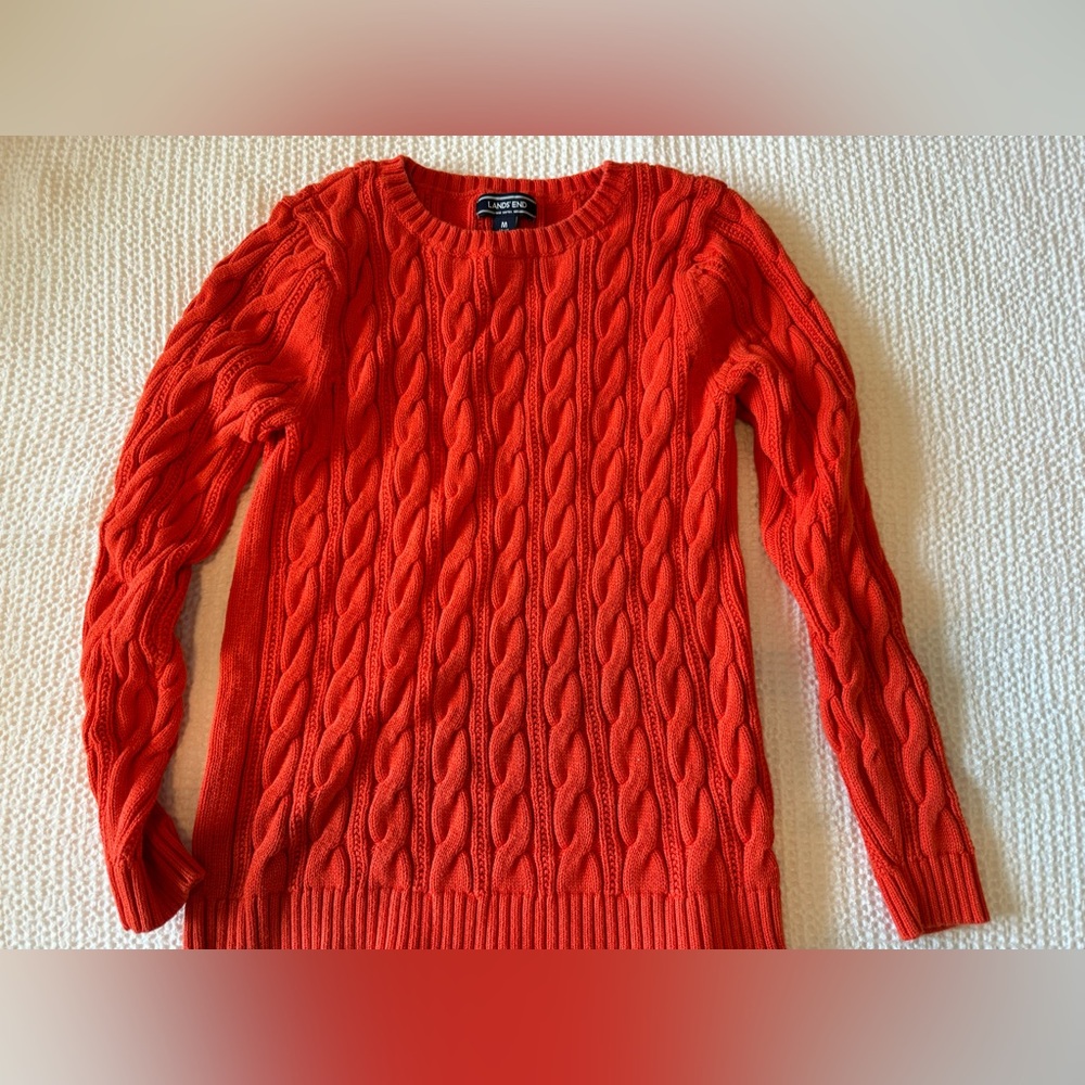 Lands’ End cable knit sweater